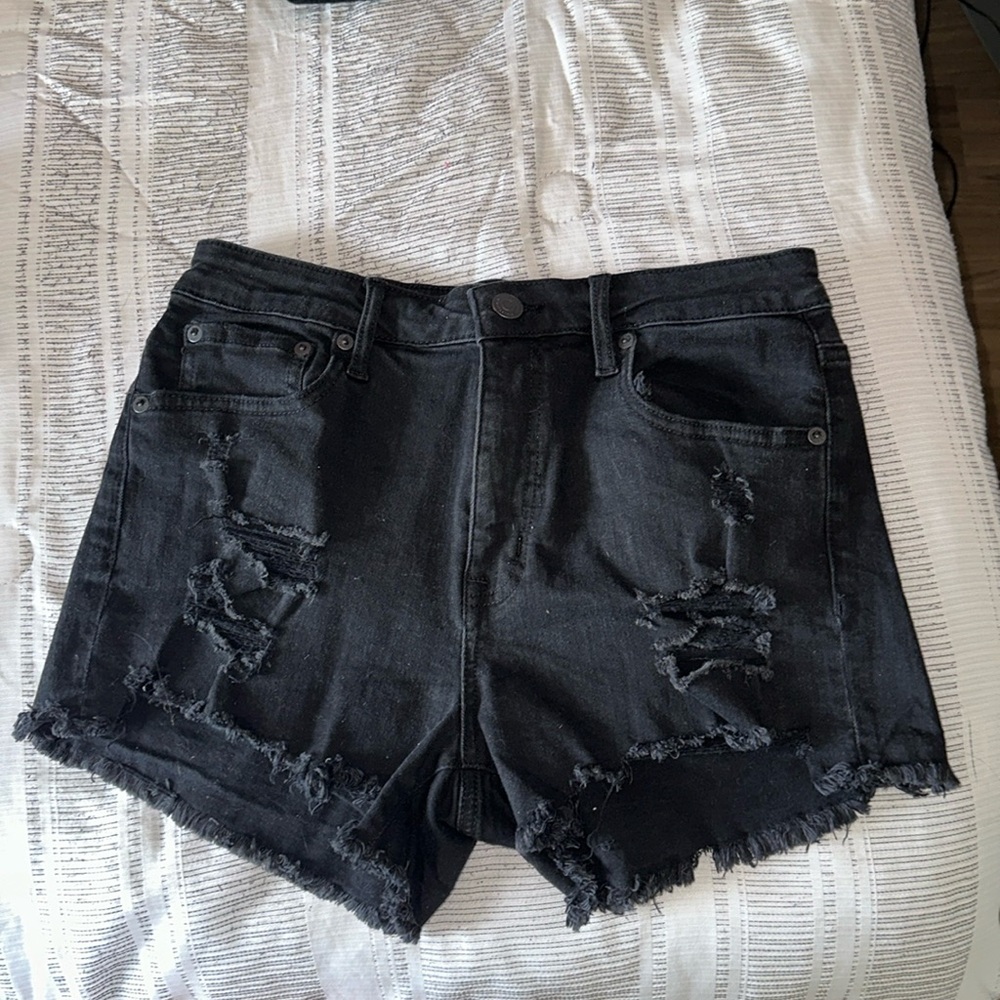 Black Vintage High Rise Shorty Jean shorts from Aeropostale
